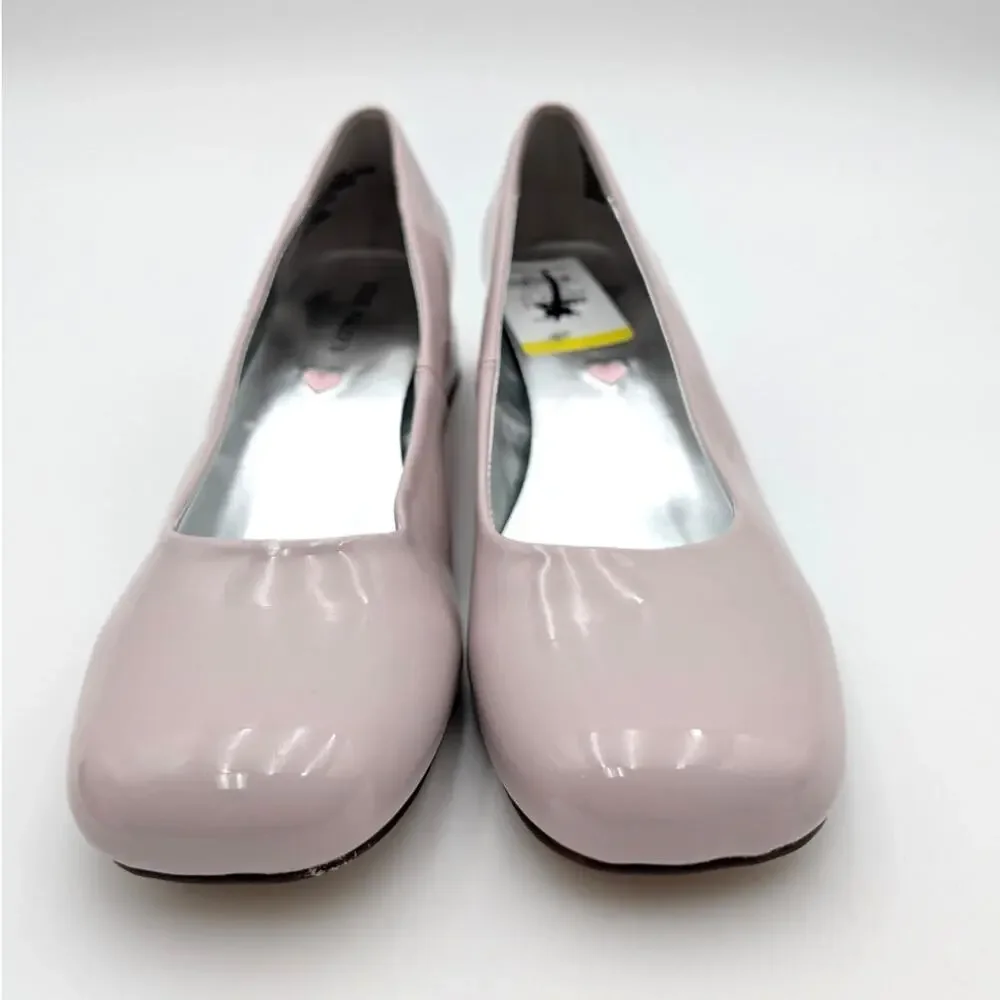 Steve Madden Jenna Block Heel Pump Round Toe Girls Blush Size US5M EU37